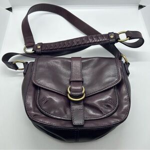 Cole Haan Purple Plum Leather Crossbody Bag